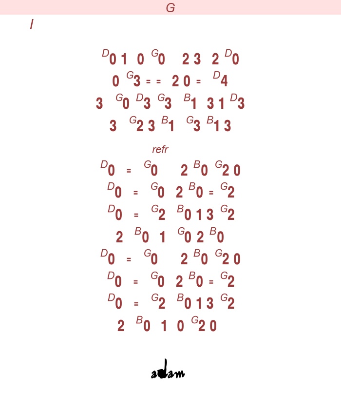  -   gitarr (läge I)  
